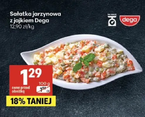 Sałatka jarzynowa z jajkiem Dega promocja w Delikatesy Centrum
