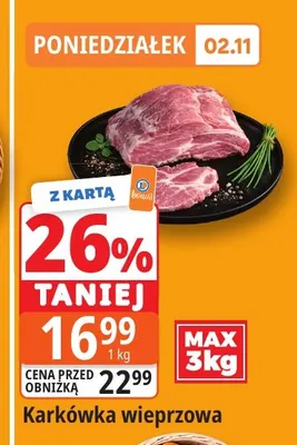 Karkówka wieprzowa promocja w Leclerc