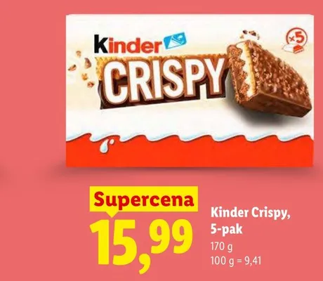 Kinder Crispy 5-pak promocja w Lidl