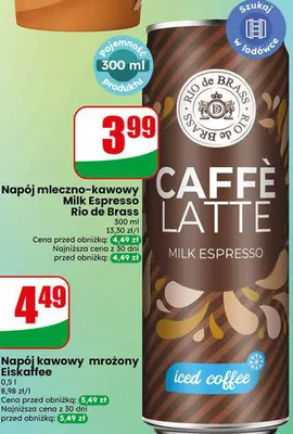 Napój kawowy mrożony Eiskaffee promocja w Dino