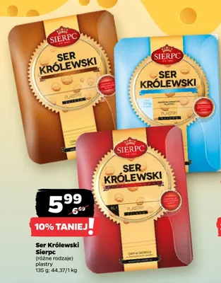 Ser Królewski plastry różne rodzaje promocja w Netto