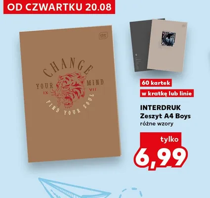 Zeszyt A4 Boys Interdruk 60 kartek w linie promocja w Kaufland