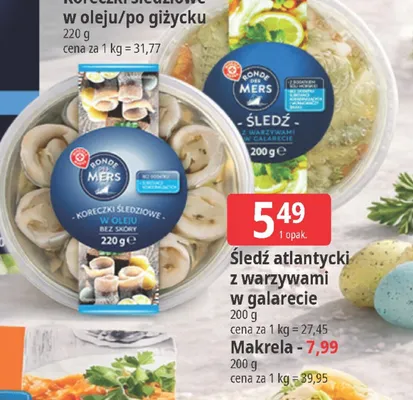 Koreczki śledziowe w oleju/po giżycku promocja w Leclerc