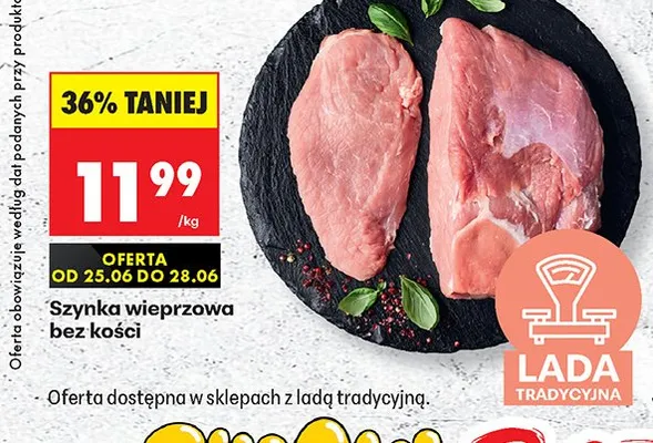 Szynka wieprzowa bez kości promocja w Biedronka