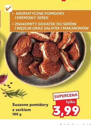 Suszone pomidory z serkiem promocja w Kaufland