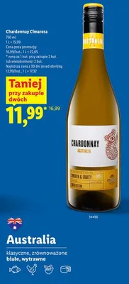 Wino Chardonnay Cimarosa promocja w Lidl