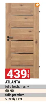 Drzwi ATLANTA folia fresh fresh+ 60-90 promocja w Merkury Market