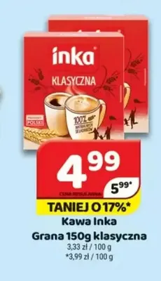 Kawa rozpuszczalna Inka klasyczna promocja w Delfin