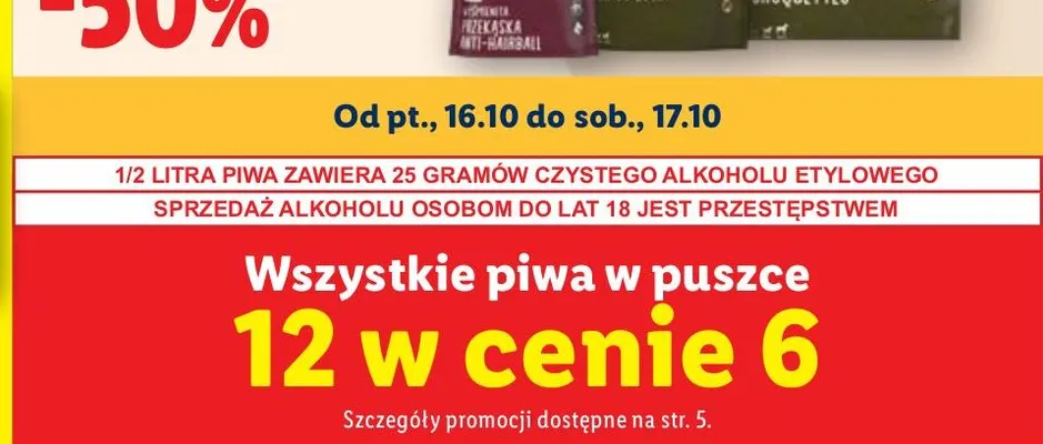 Piwa w puszce promocja w Lidl