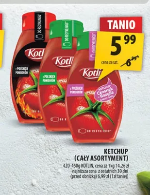 Ketchup z polskich pomidorów łagodny Kotlin promocja w Arhelan