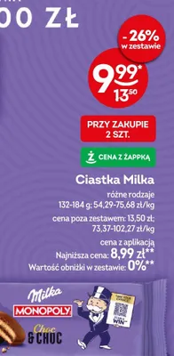 Ciastka Milka różne rodzaje promocja w Żabka
