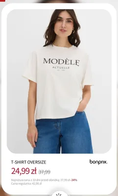 T-shirt oversize Bonprix promocja w bonprix