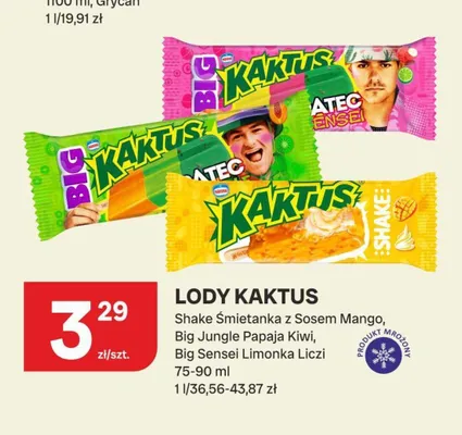 Lody Kaktus Shake Śmietanka z Sosem Mango promocja w Chorten