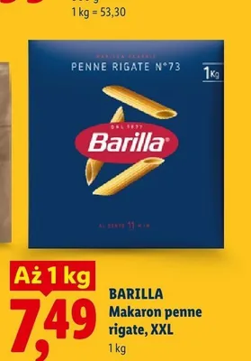 Makaron penne rigate Barilla XXL promocja w Lidl