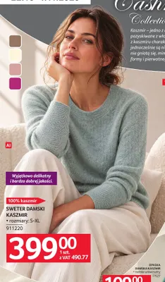 Sweter damski kaszmir promocja w Selgros