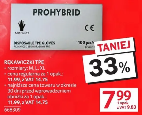Rękawiczki TPE 100 par promocja w Selgros