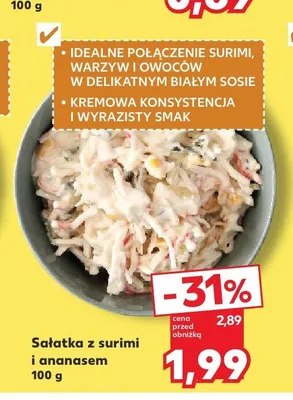 Sałatka z surimi i ananasem promocja w Kaufland