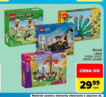 Klocki LEGO 21592 31157 42690 60480 promocja w Carrefour Market