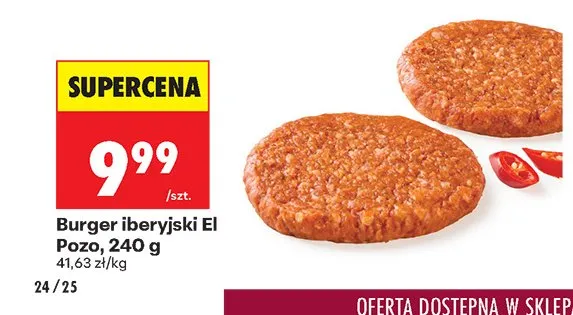Burger iberyjski El Pozo promocja w Biedronka