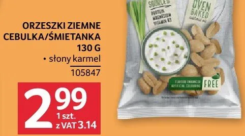Orzeszki ziemne cebula/śmietanka 130g promocja w Selgros
