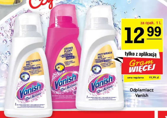 Odplamiacz Oxi Action Przywraca Biel Vanish promocja w Gram Market