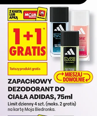Zapachowy dezodorant do ciała Adidas Pure Game promocja w Biedronka