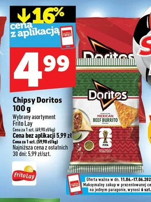 Chipsy Doritos promocja w TOPAZ