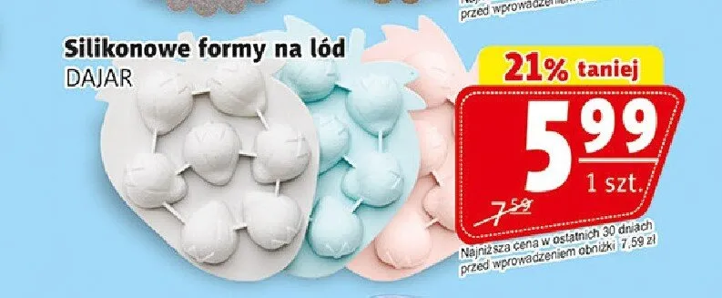 Silikonowe formy na lód Dajar promocja w Prim Market