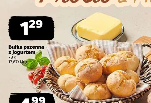 Bułka pszenna z jogurtem promocja w Netto