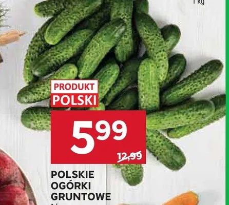 Ogórki gruntowe polskie promocja w Stokrotka