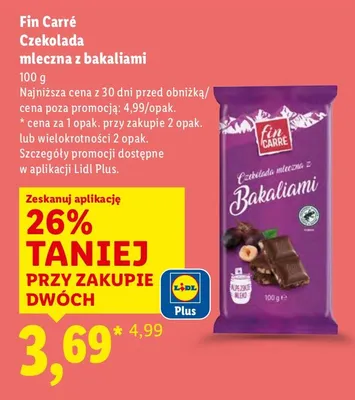 Czekolada mleczna z bakaliami promocja w Lidl