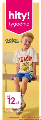 Odzież dziecięca licencyjna Pokémon promocja w Pepco