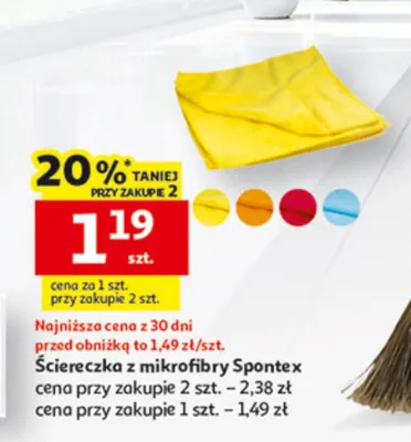 Ściereczka z mikrofibry promocja w Auchan