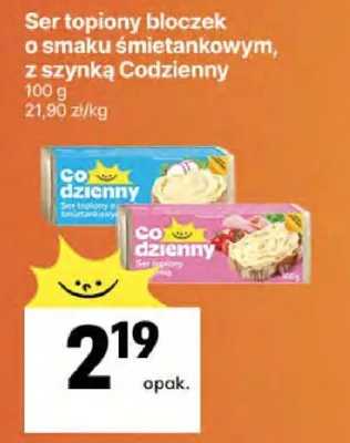 Ser topiony bloczek o smaku śmietankowym, z szynką promocja w Delikatesy Centrum