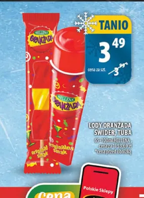 Lody wodne Oranżada Hellena Tuba promocja w Arhelan