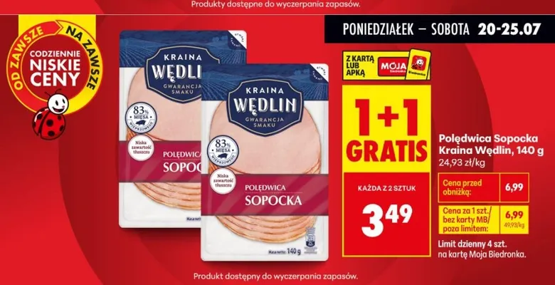 Polędwica Sopocka Kraina Wędlin promocja w Biedronka
