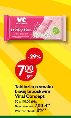 Tabliczka o smaku białej brzoskwini Viral Concept promocja w Żabka