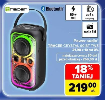 Power audio Tracer Crystal promocja w Carrefour