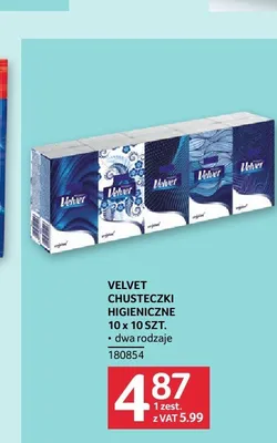 Chusteczki higieniczne Velvet 10-pak promocja w Selgros