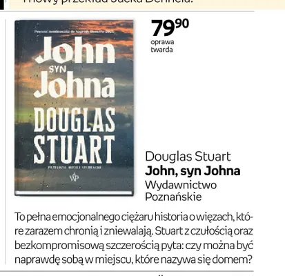 Książka Douglas Stuart John, syn Johna promocja w Empik