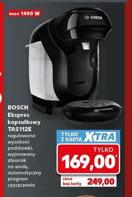 Ekspres kapsułkowy TAS112E Bosch promocja w Kaufland