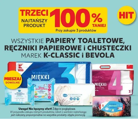 Papiery toaletowe, ręczniki papierowe i chusteczki promocja w Kaufland