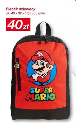Plecak dziecięcy Super Mario promocja w KiK