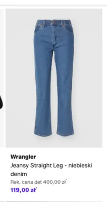 Jeansy Straight Leg Wrangler - niebieski denim promocja w Lounge by Zalando