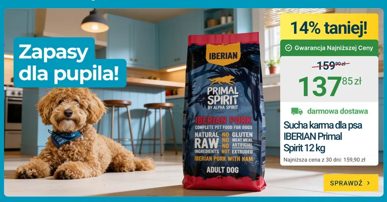 Sucha karma dla psa Primal Spirit Iberian Pork promocja w ERLI