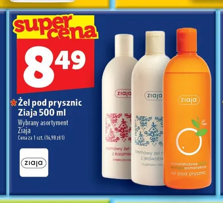 Żel pod prysznic Ziaja z jedwabiem promocja w TOPAZ