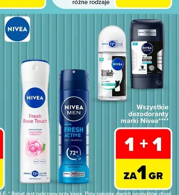 Dezodorant Nivea Men Fresh Active promocja w Carrefour