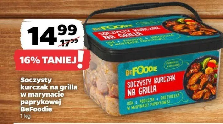 Soczysty kurczak na grilla w marynacie paprykowej BeFoodie promocja w Netto