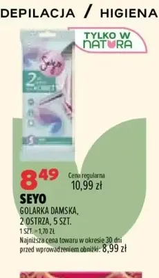 Golarka damska 2 ostrza Seyo promocja w Drogerie Natura