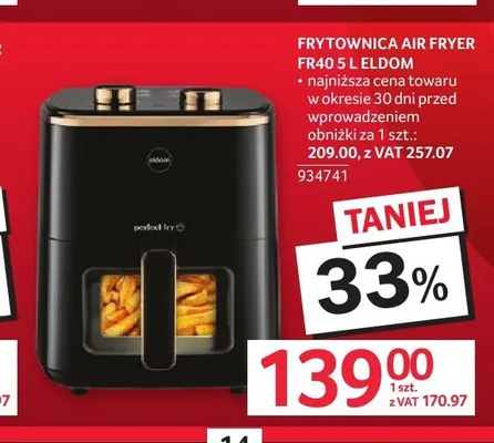 Frytownica beztłuszczowa Eldom Air Fryer promocja w Selgros